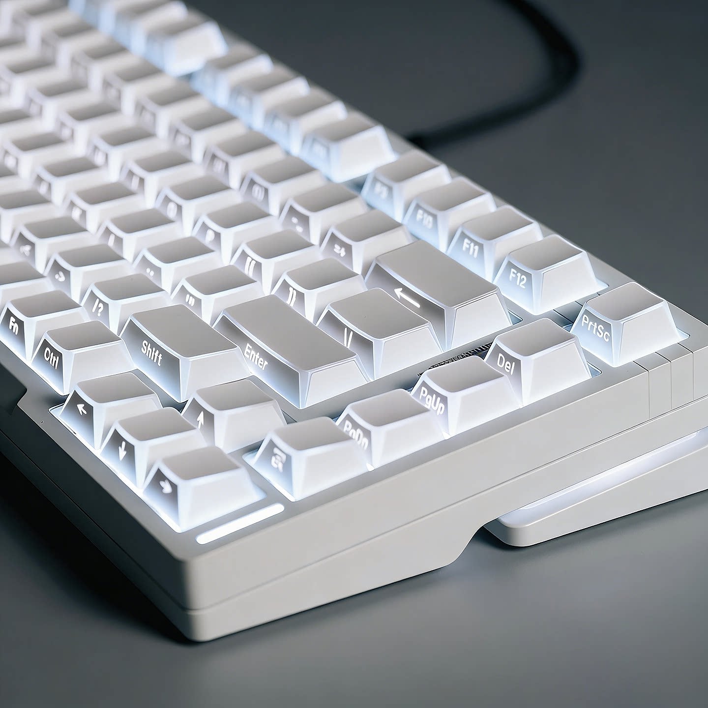 White/Black Reflection keycaps