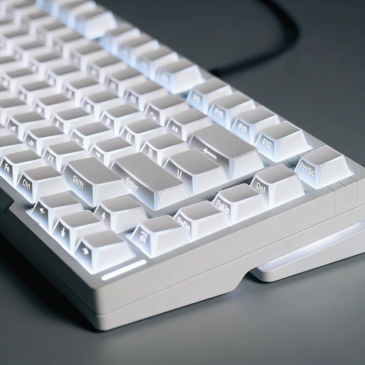 White/Black Reflection keycaps - Diykeycap
