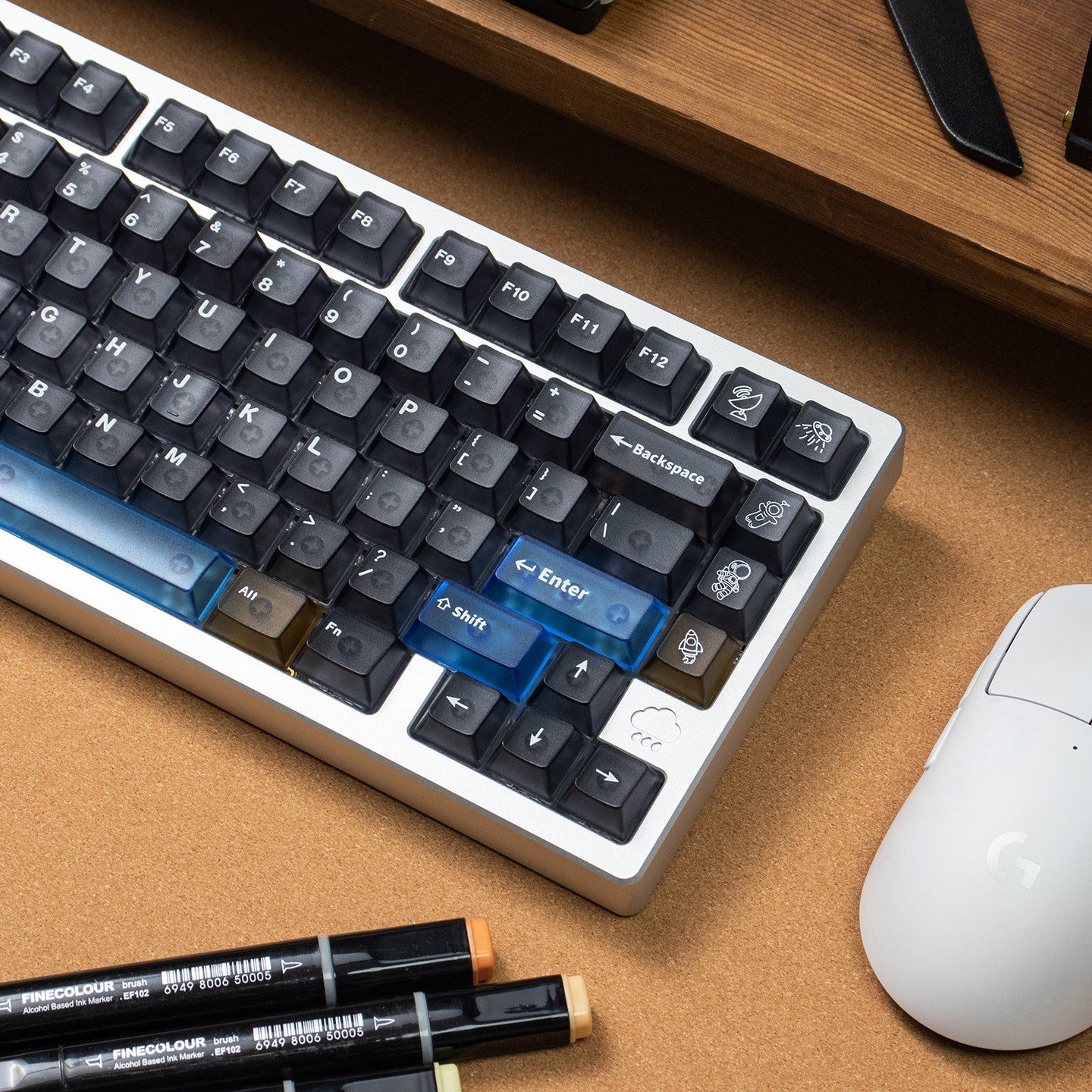 Interstellar Fog PBT keycaps - Diykeycap