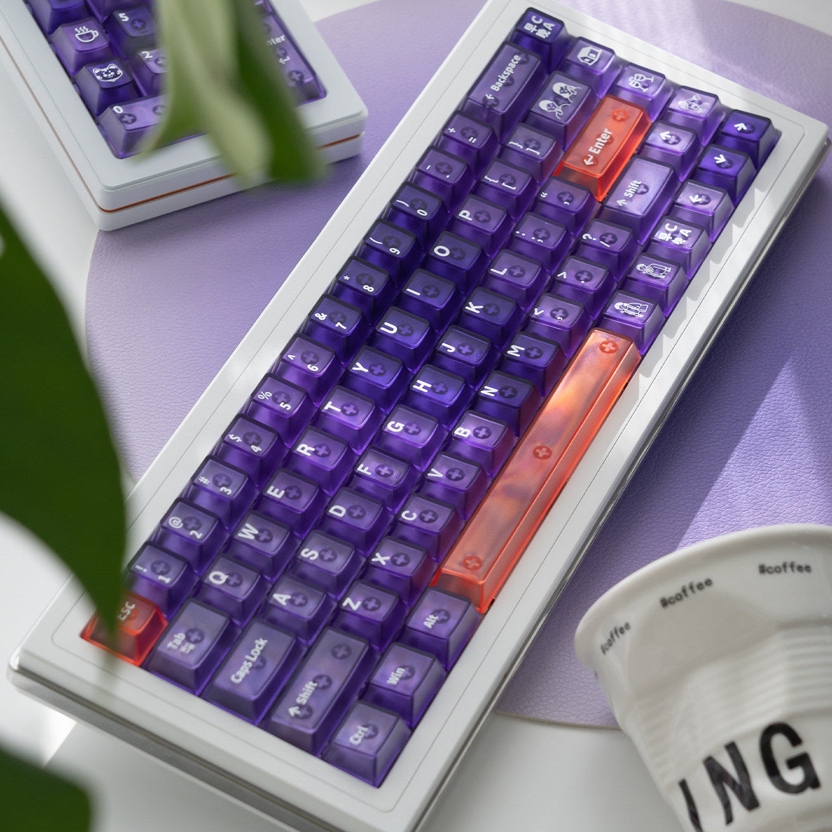 Gradient Purple (Frosted) - Morning C Night A - Diykeycap