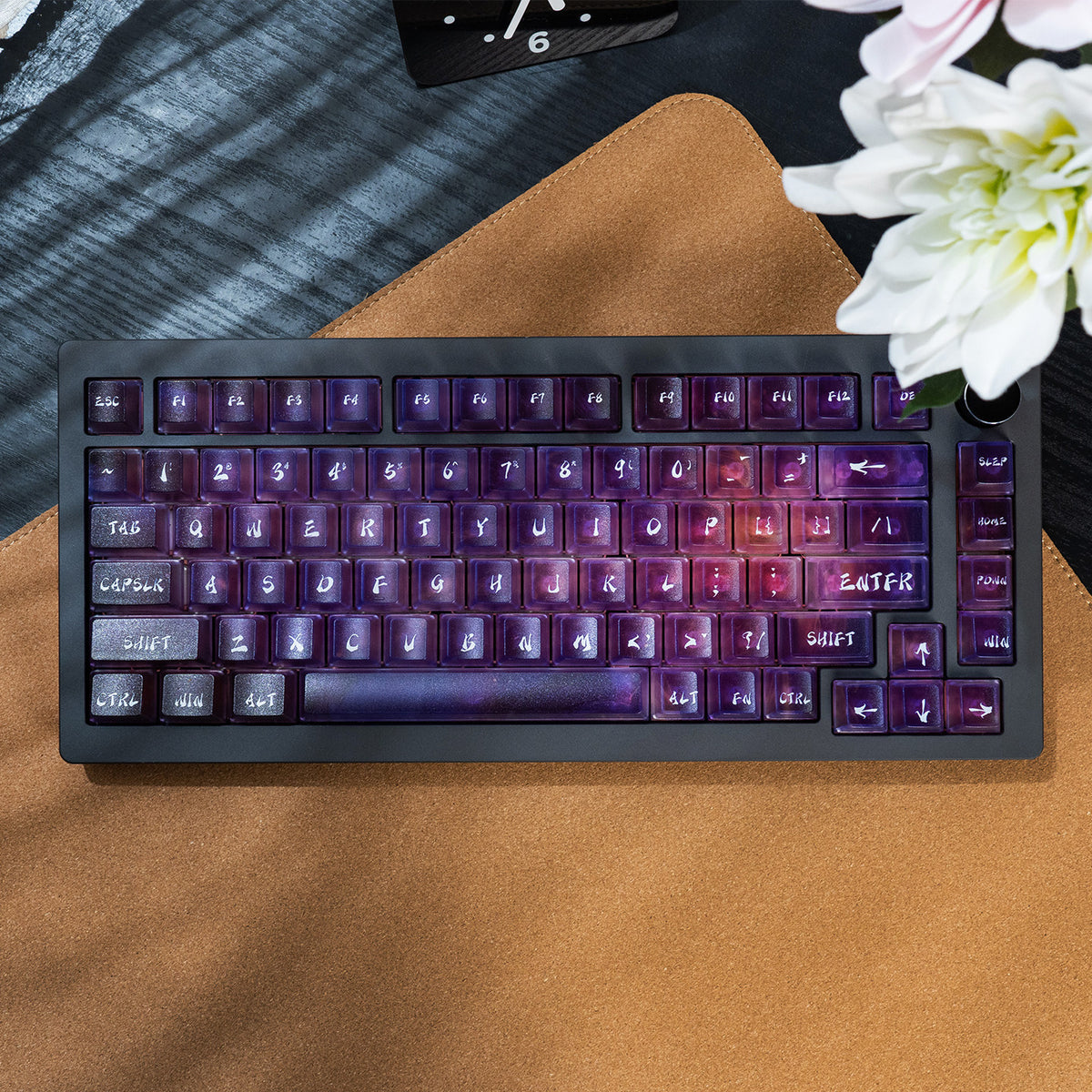 Starfire Gradient Frosted Translucent keycaps - Diykeycap