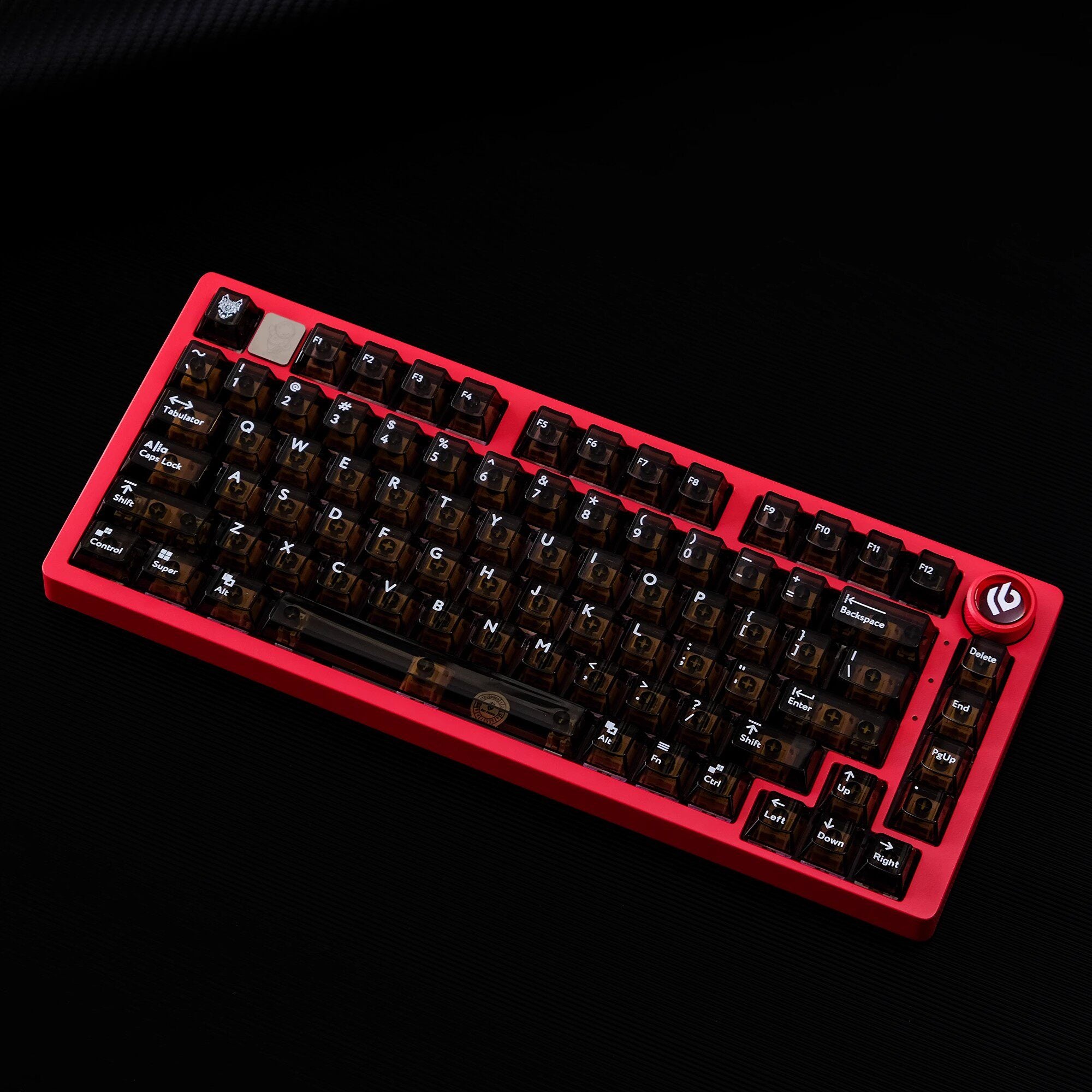 Black Transparent PBT keycaps - Diykeycap