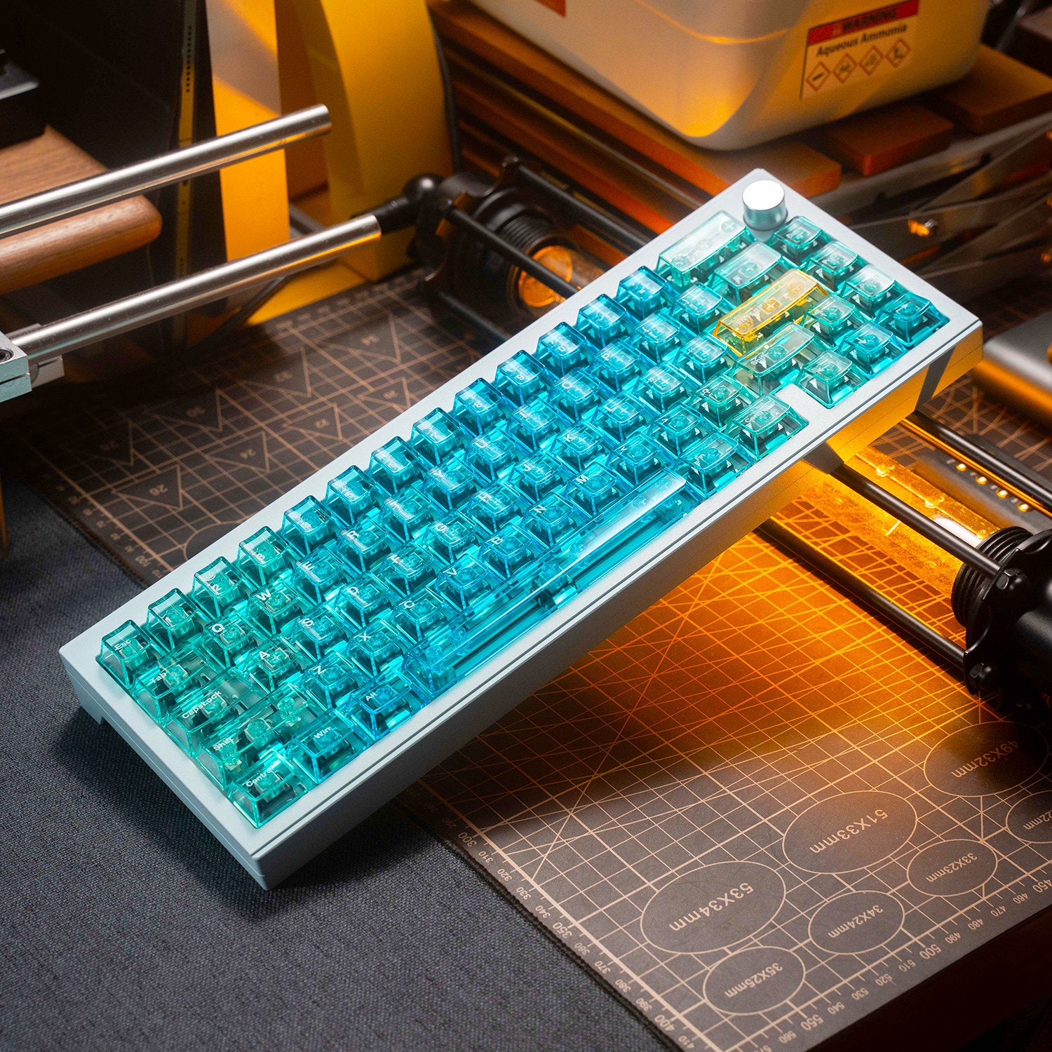 Hawaii Gradient Blue Translucent Complete Set - Diykeycap