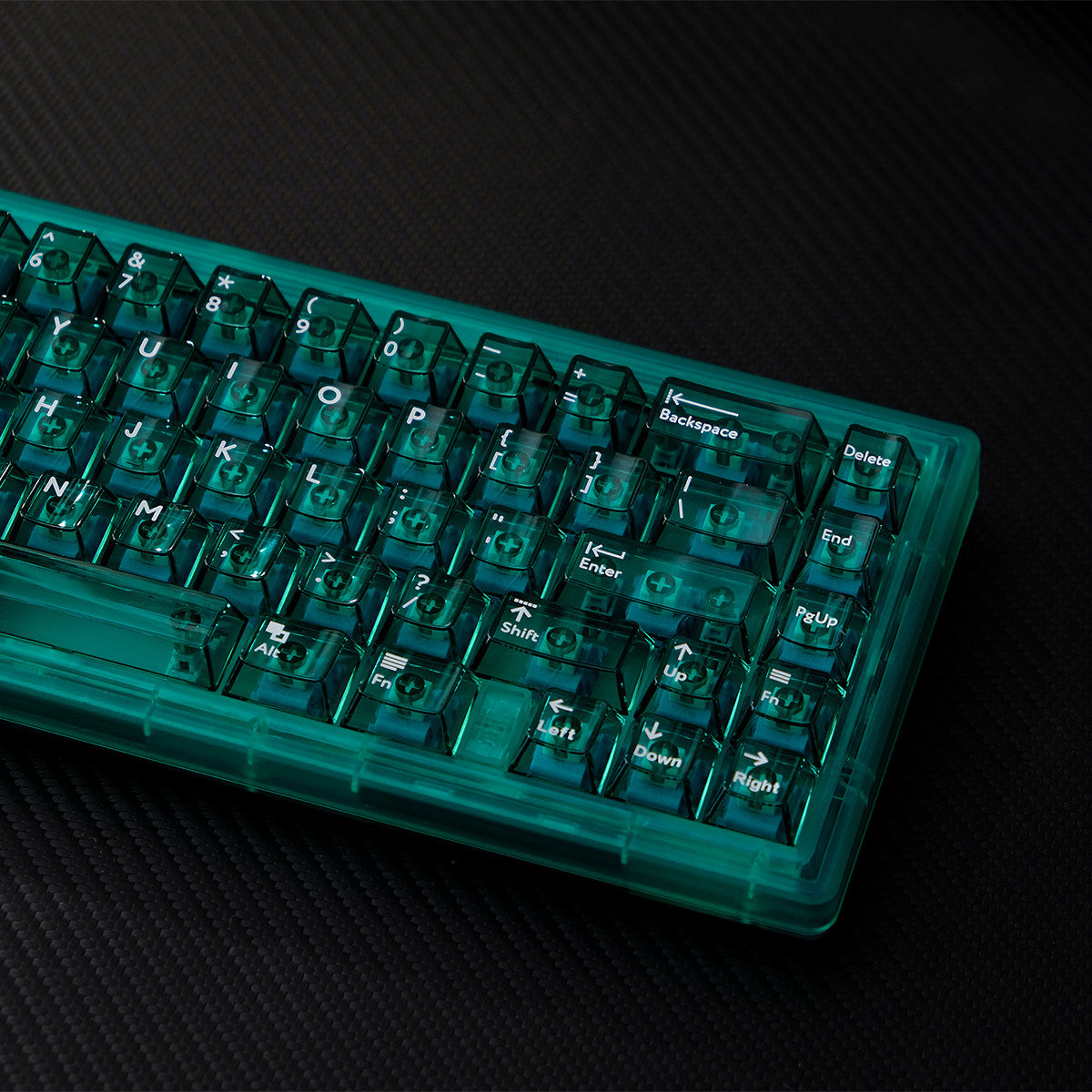Green Transparent PBT keycaps