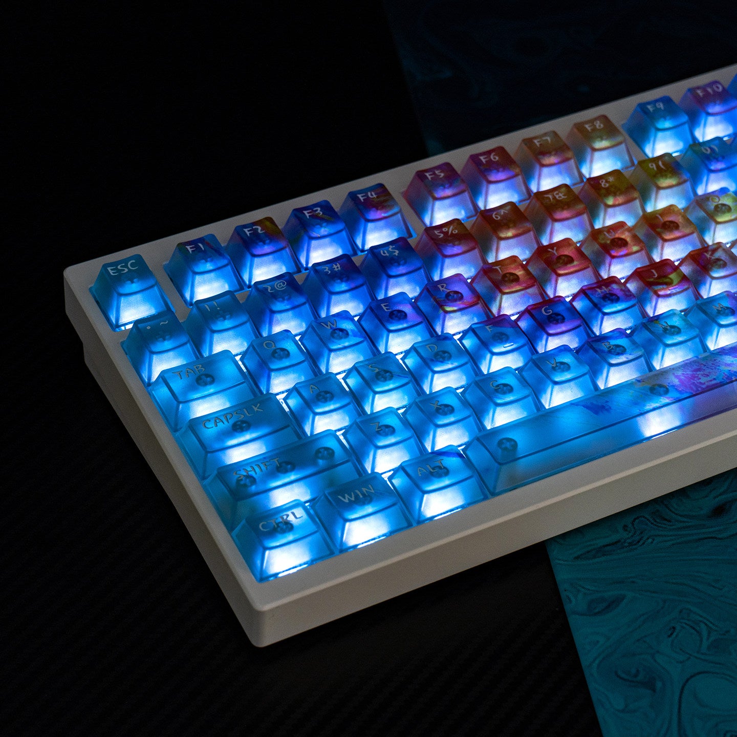 Kaizhou Gradient Frosted Translucent Keycaps - Diykeycap