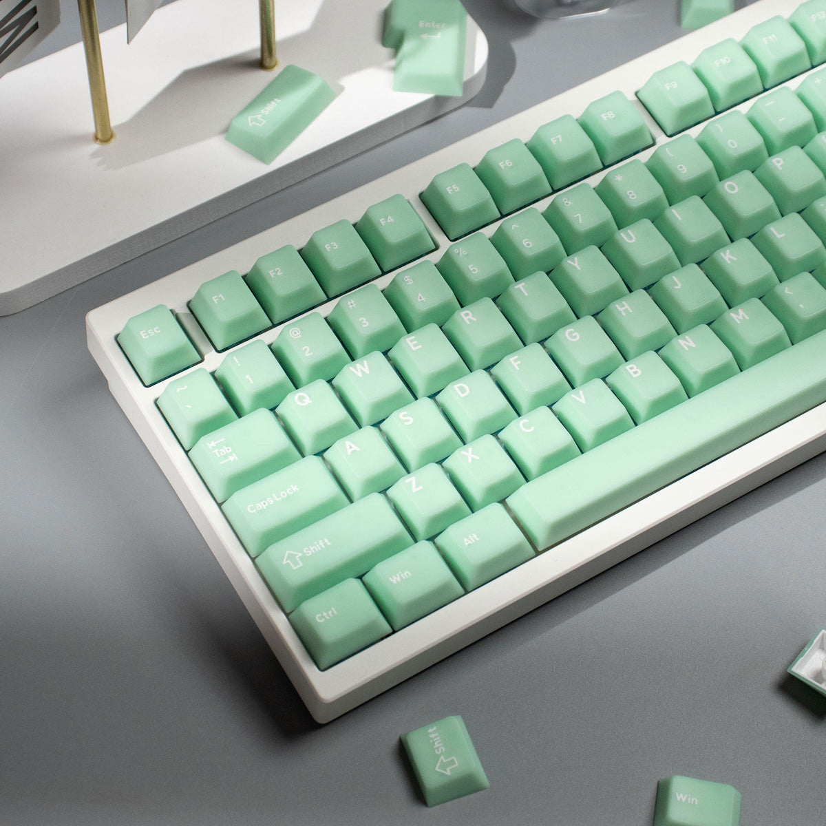 White Jade / Celadon Jade keycaps - Diykeycap