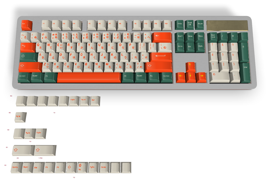 Custom #1071 PBT Keycap 129 Keys keycaps Cherry Profile DYE-SUB ...