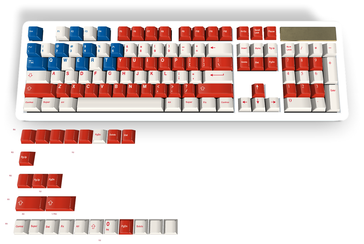 Custom #165 PBT Keycap 129 Keys keycaps Cherry Profile DYE-SUB ...