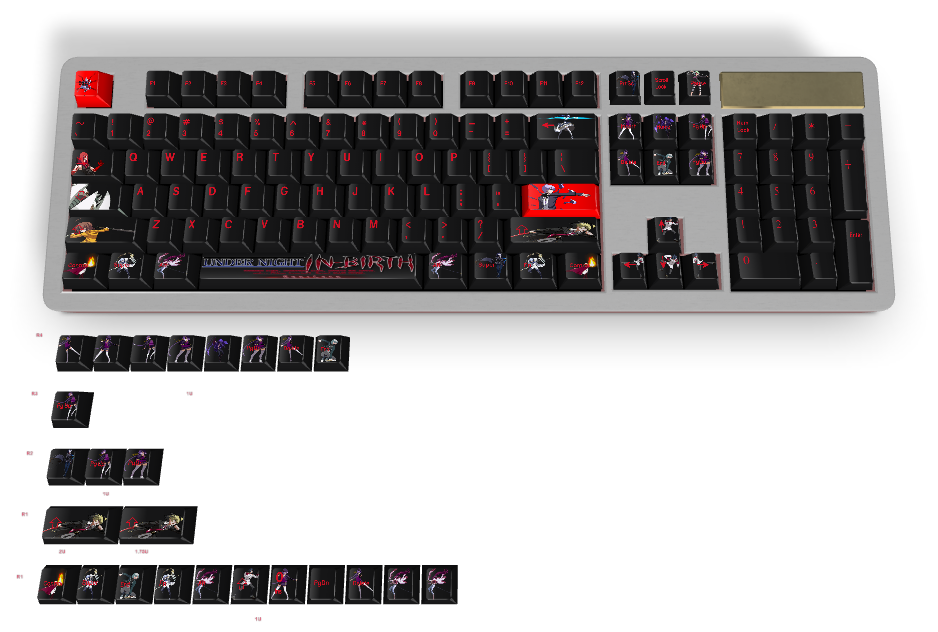 Custom #556 PBT Keycap 129 Keys keycaps Cherry Profile DYE-SUB ...