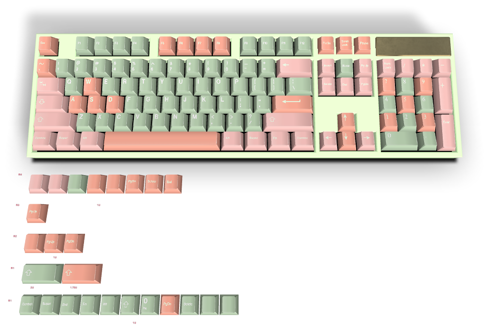 Custom #1148 PBT Keycap 129 Keys keycaps Cherry Profile DYE-SUB ...