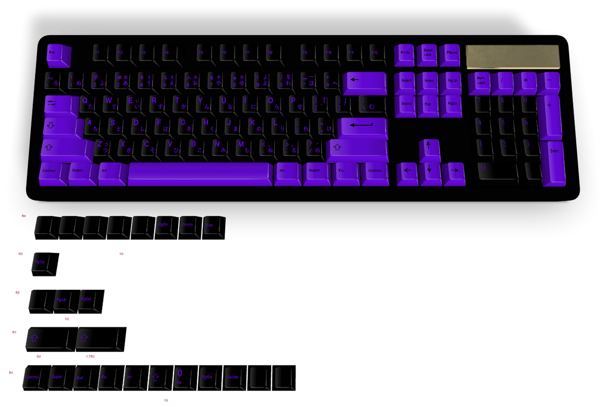 Custom #1026 PBT Keycap 129 Keys keycaps Cherry Profile DYE-SUB ...