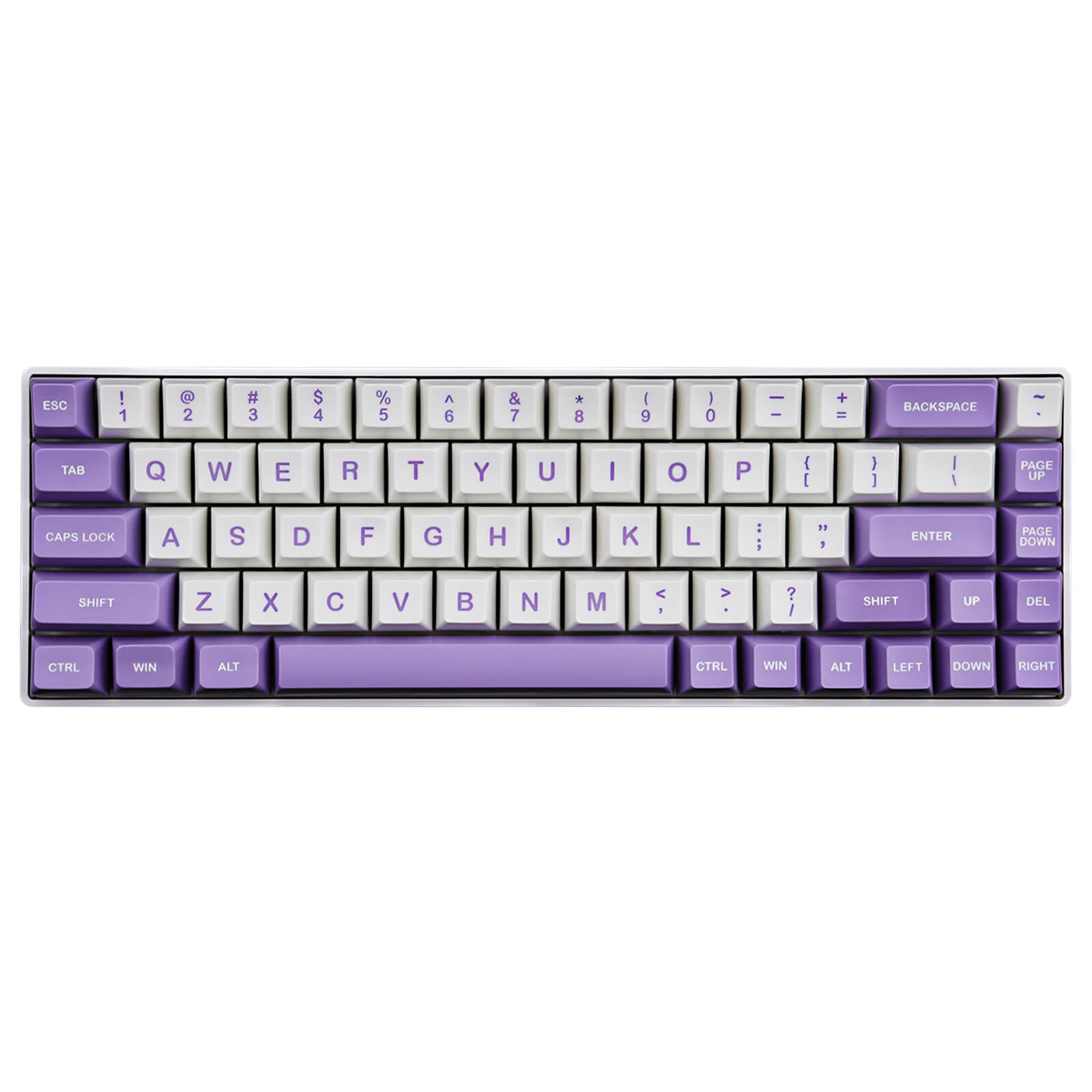 127KEYS SA PROFILE Purple White keycaps - Diykeycap