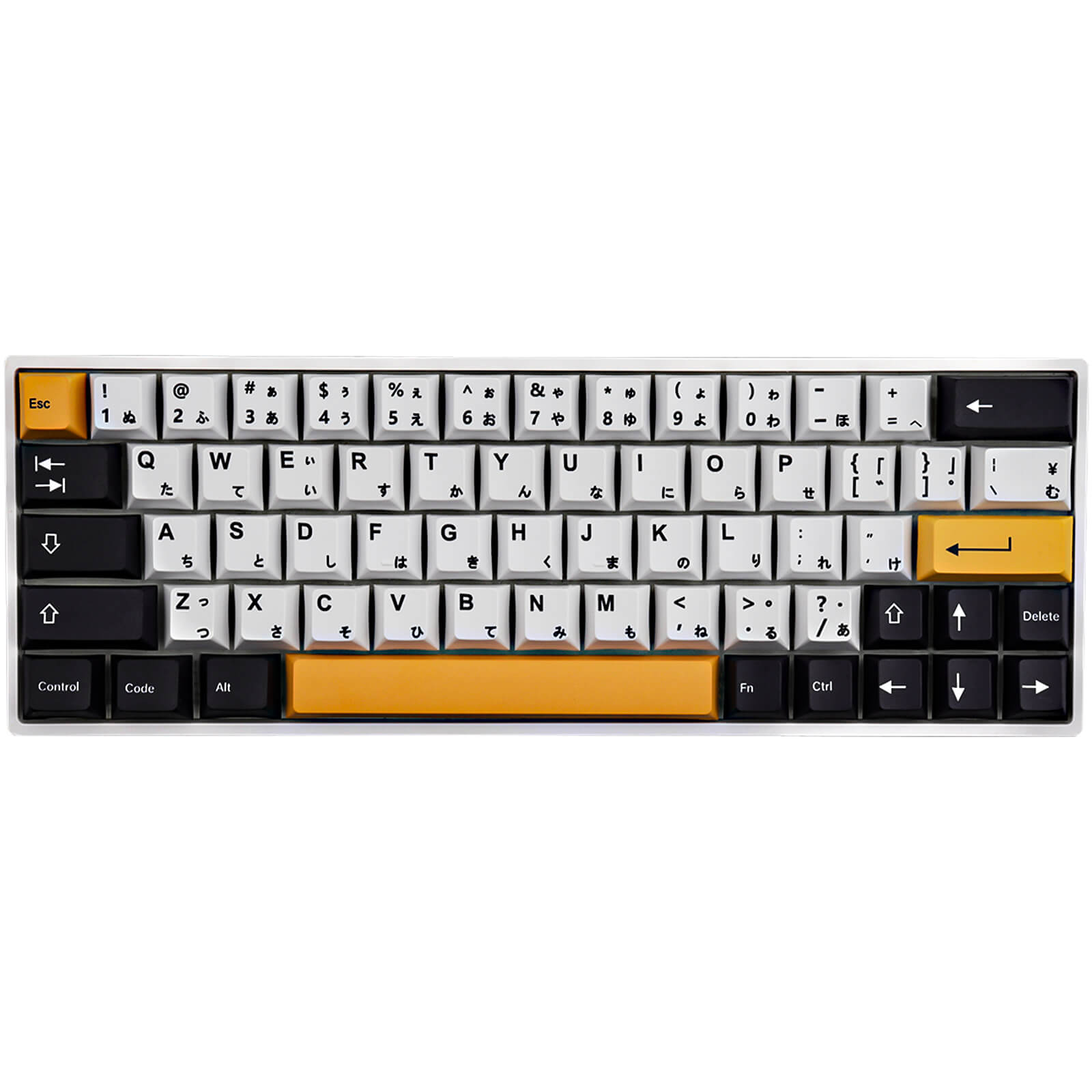 145 Keys Black and Yellow Japanese keycap - Diykeycap