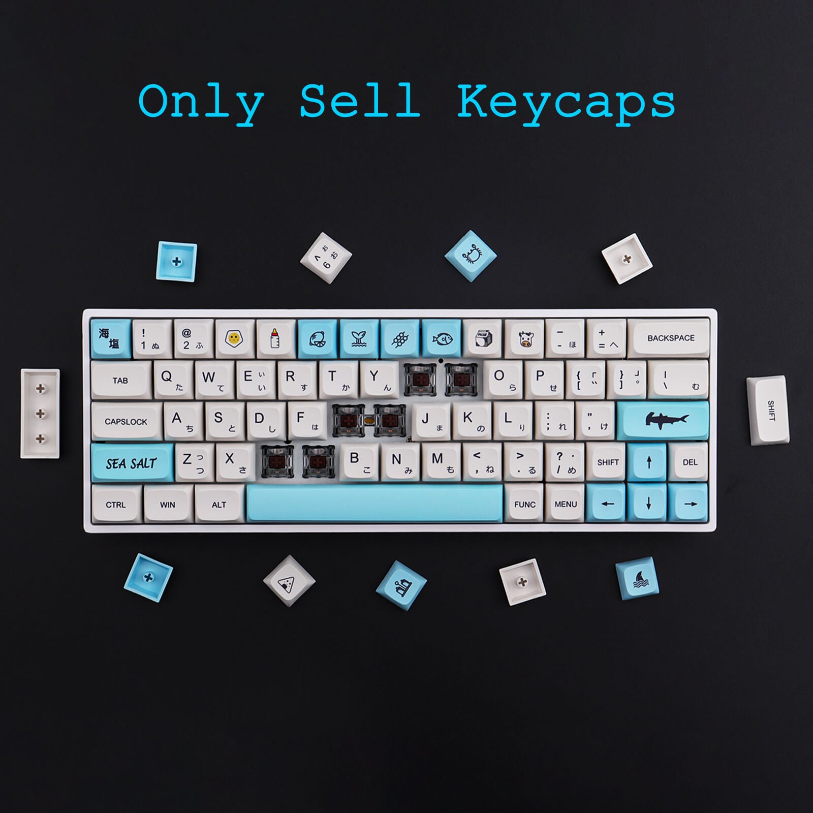 129 Keys Sea salt keycap - Diykeycap