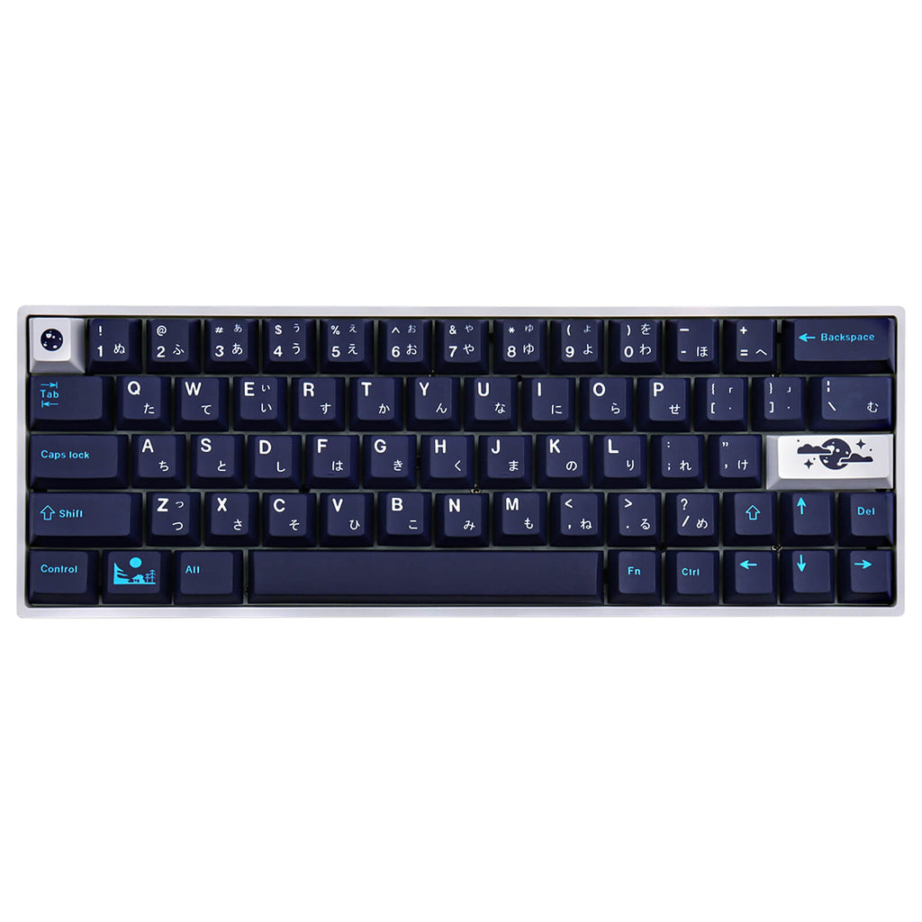 129 Keys PBT DYE-SUB Blue Hell keycaps - Diykeycap
