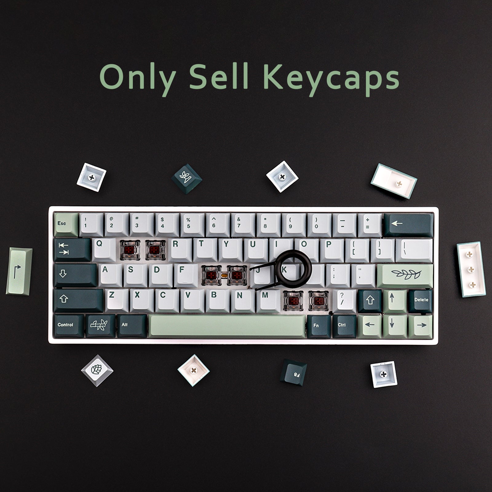 Botanical（Grass green） Keycaps Set - Diykeycap