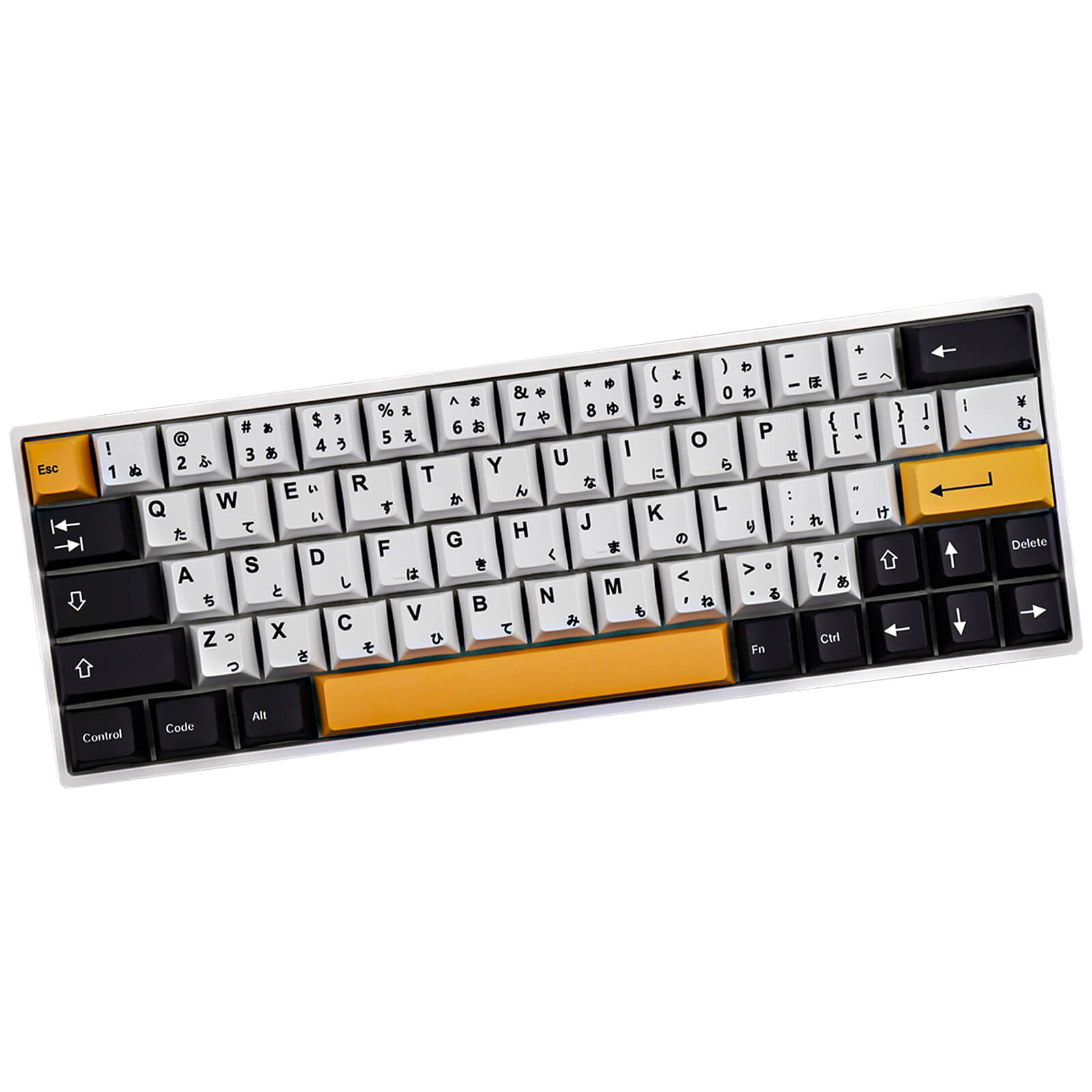 145 Keys Black and Yellow Japanese keycap - Diykeycap