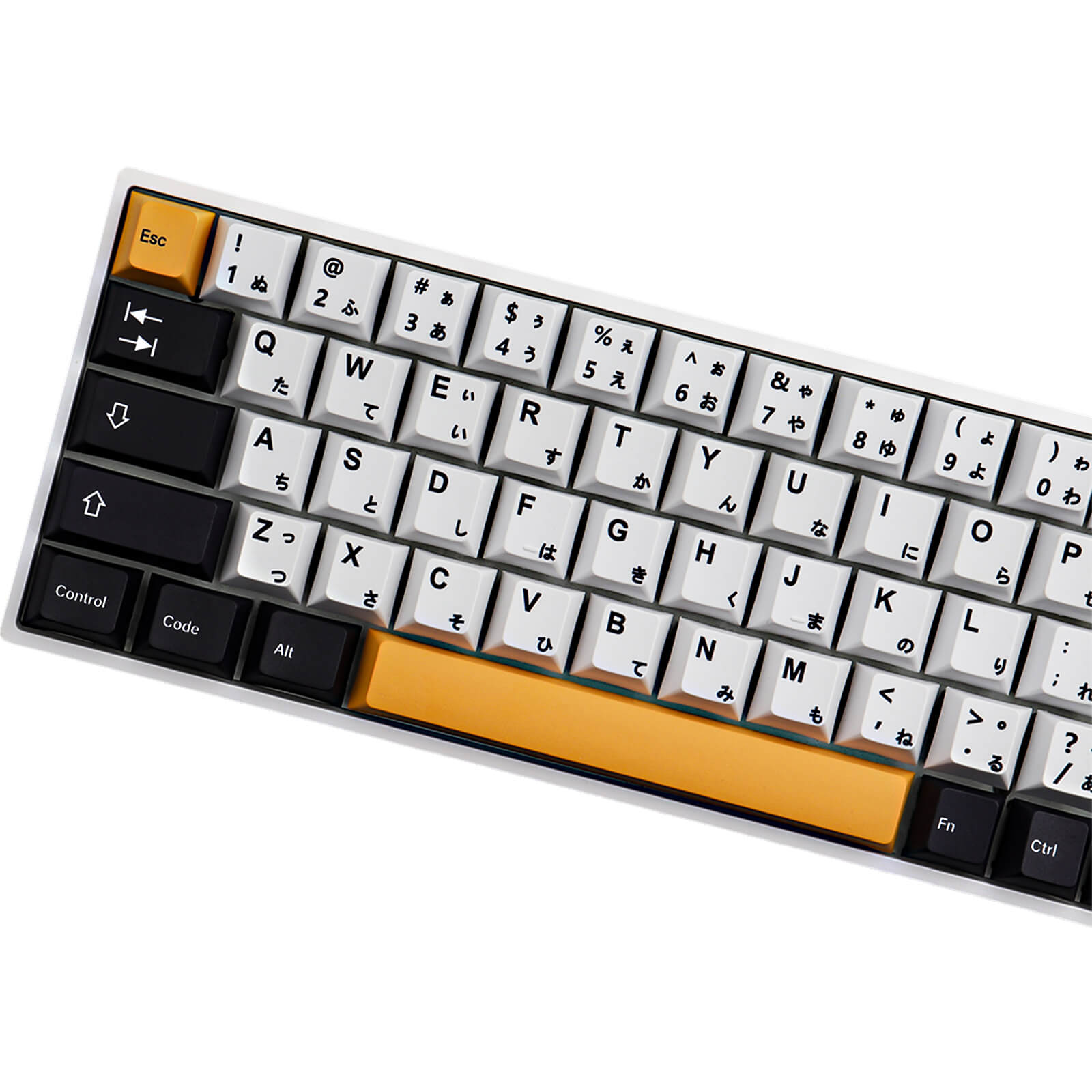 145 Keys Black and Yellow Japanese keycap - Diykeycap