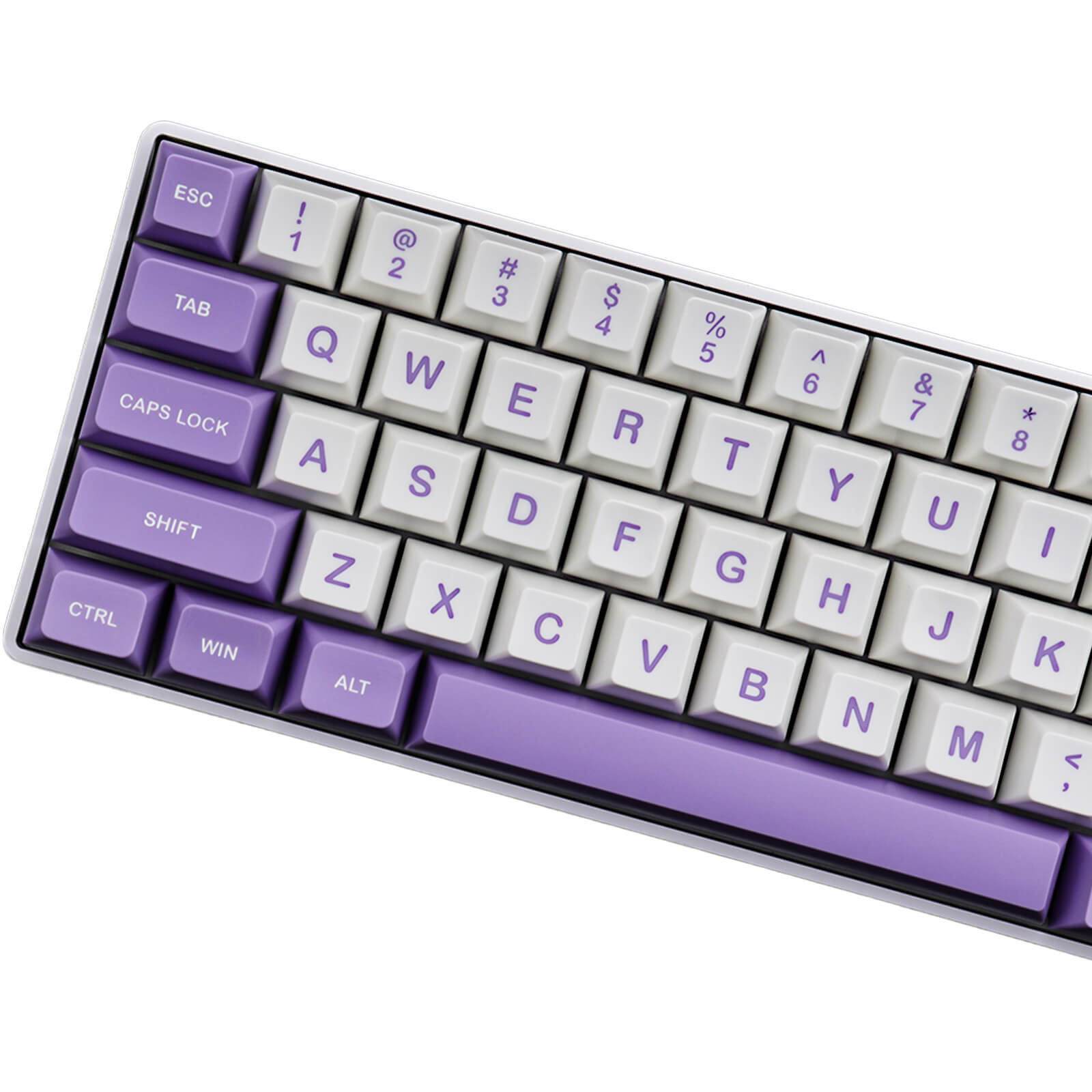 127KEYS SA PROFILE Purple White keycaps - Diykeycap