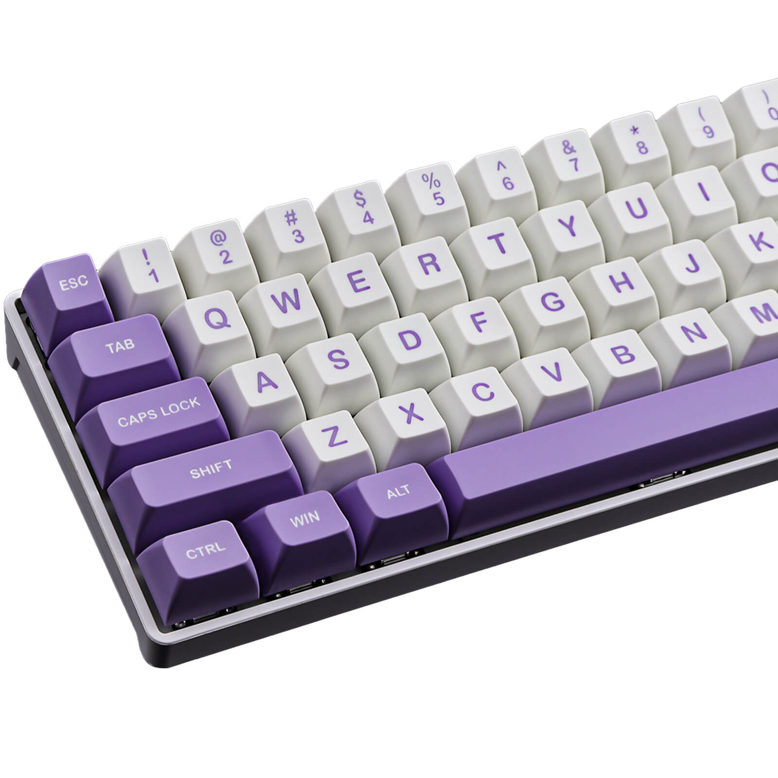 127KEYS SA PROFILE Purple White keycaps - Diykeycap