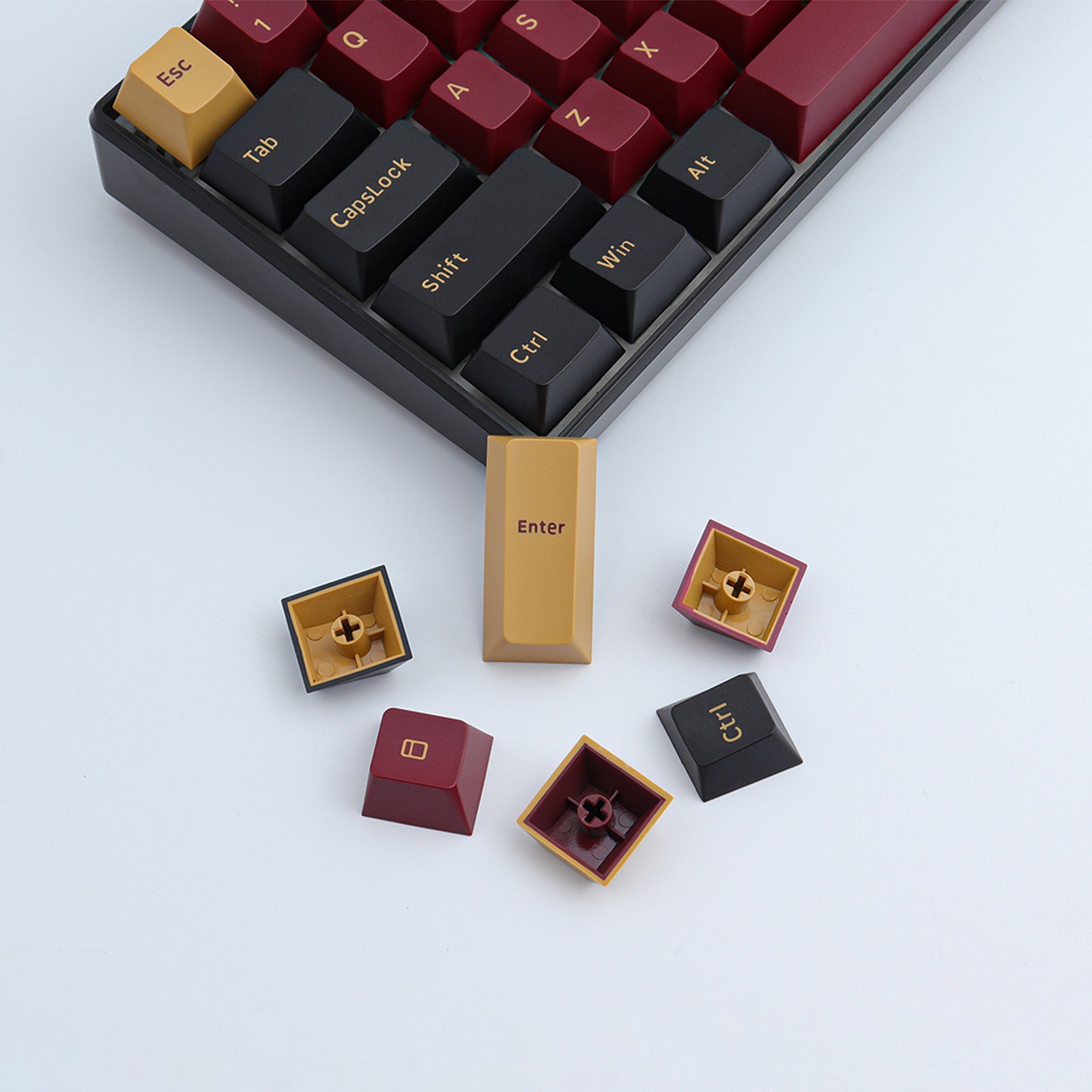Double shot PBT Red Samurai | Diykeycap