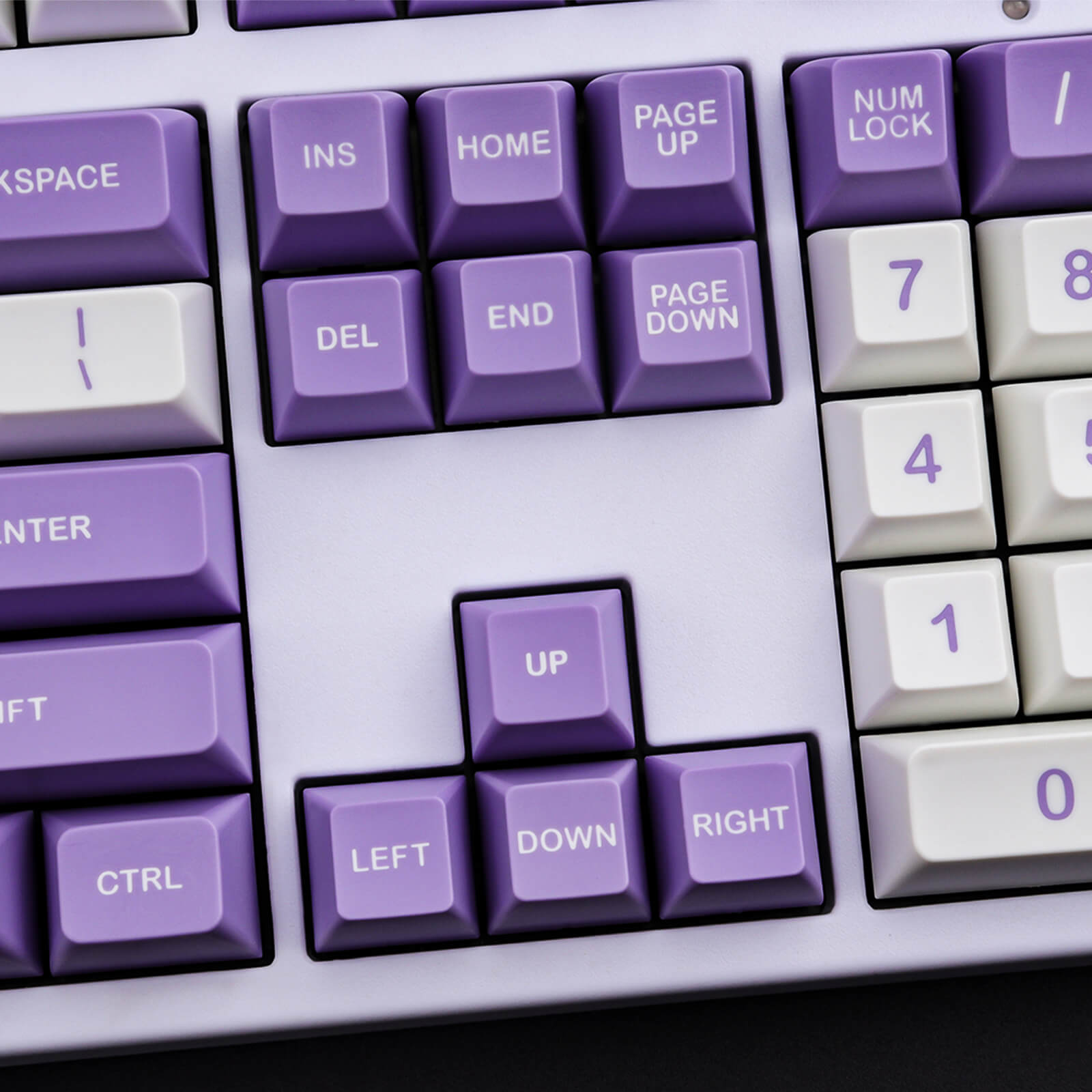 127KEYS SA PROFILE Purple White keycaps - Diykeycap