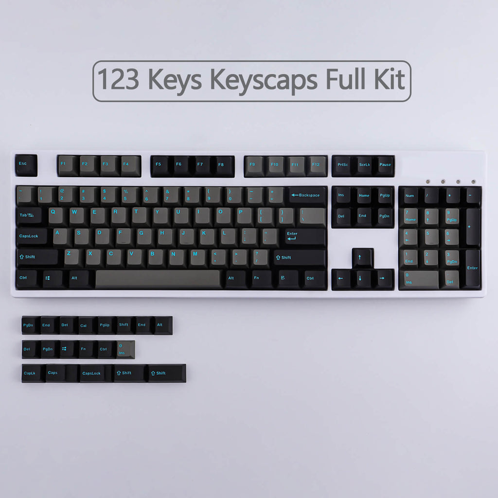 Graphite Cyan keycaps - Diykeycap