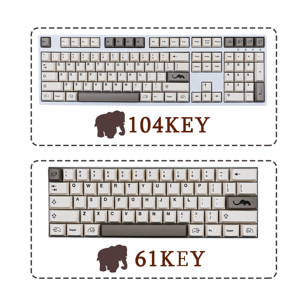 Elephant Keycaps Set - Diykeycap