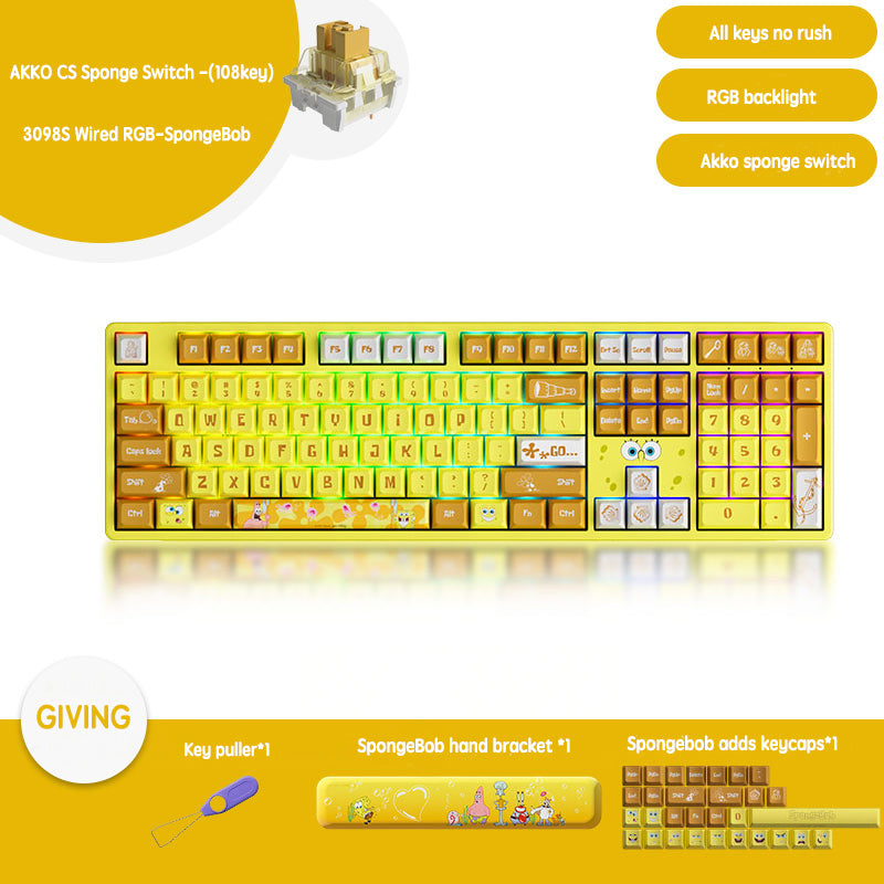 Akko SpongeBob Keyboard/Keycaps - Diykeycap