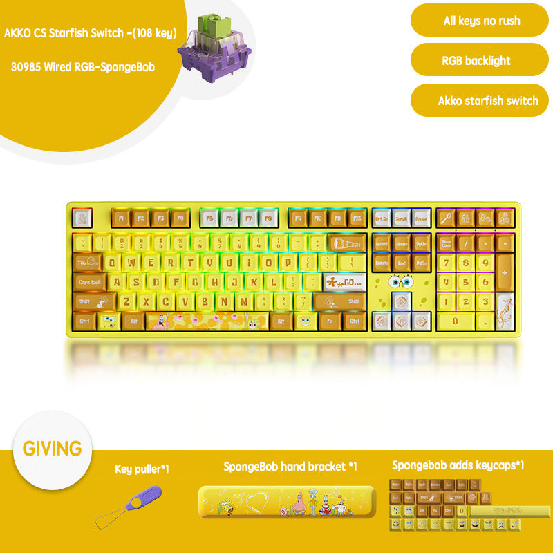 Akko SpongeBob Keyboard/Keycaps - Diykeycap