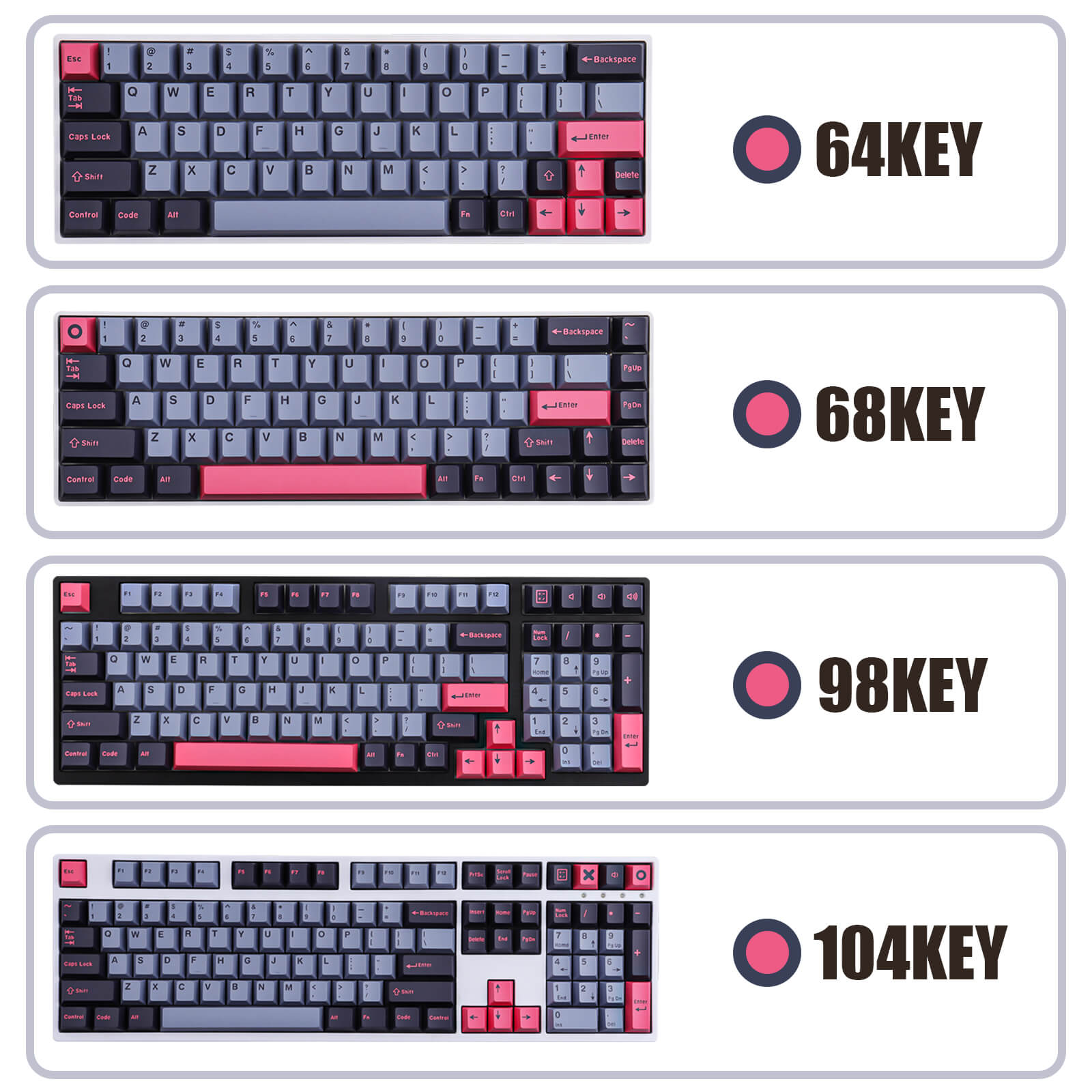 171 keys ABS 8008 Keycaps Set - Diykeycap