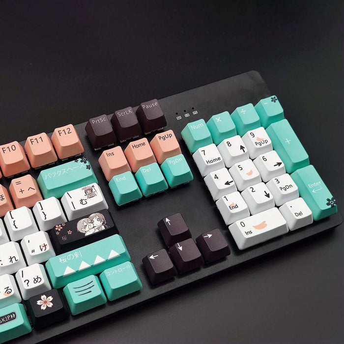 Fall Key Caps 64/68/104 keys Dye Sub Thick PBT Keycap Keyset OEM Profile Japanese ...