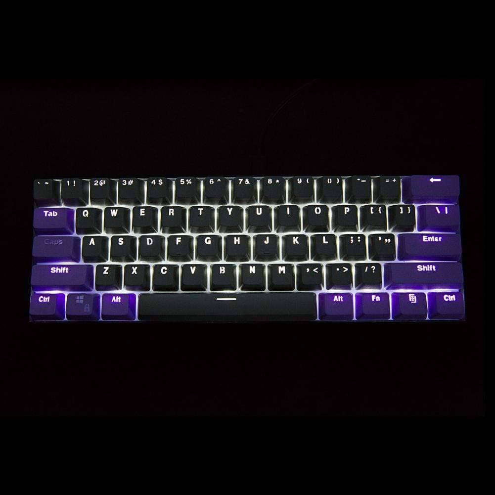 Ducky One 2 Mini Keycaps Backlight  Gray and purple keycaps - Diykeycap