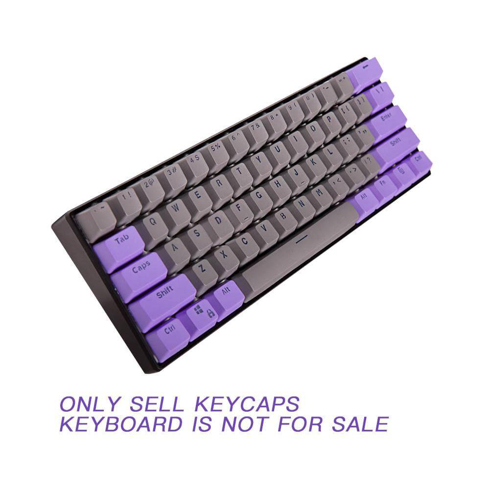 Ducky One 2 Mini Keycaps Backlight  Gray and purple keycaps - Diykeycap
