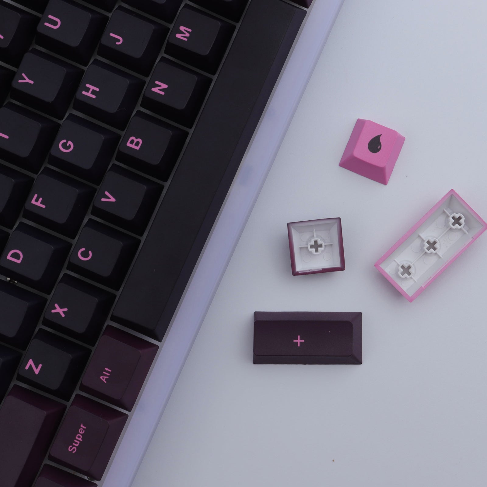 Pink Lotus keycaps - Diykeycap