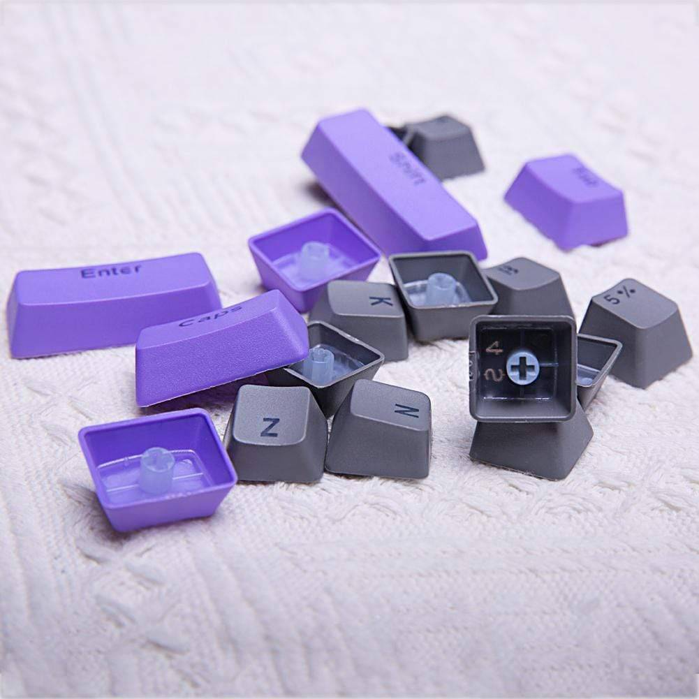 Ducky One 2 Mini Keycaps Backlight  Gray and purple keycaps - Diykeycap