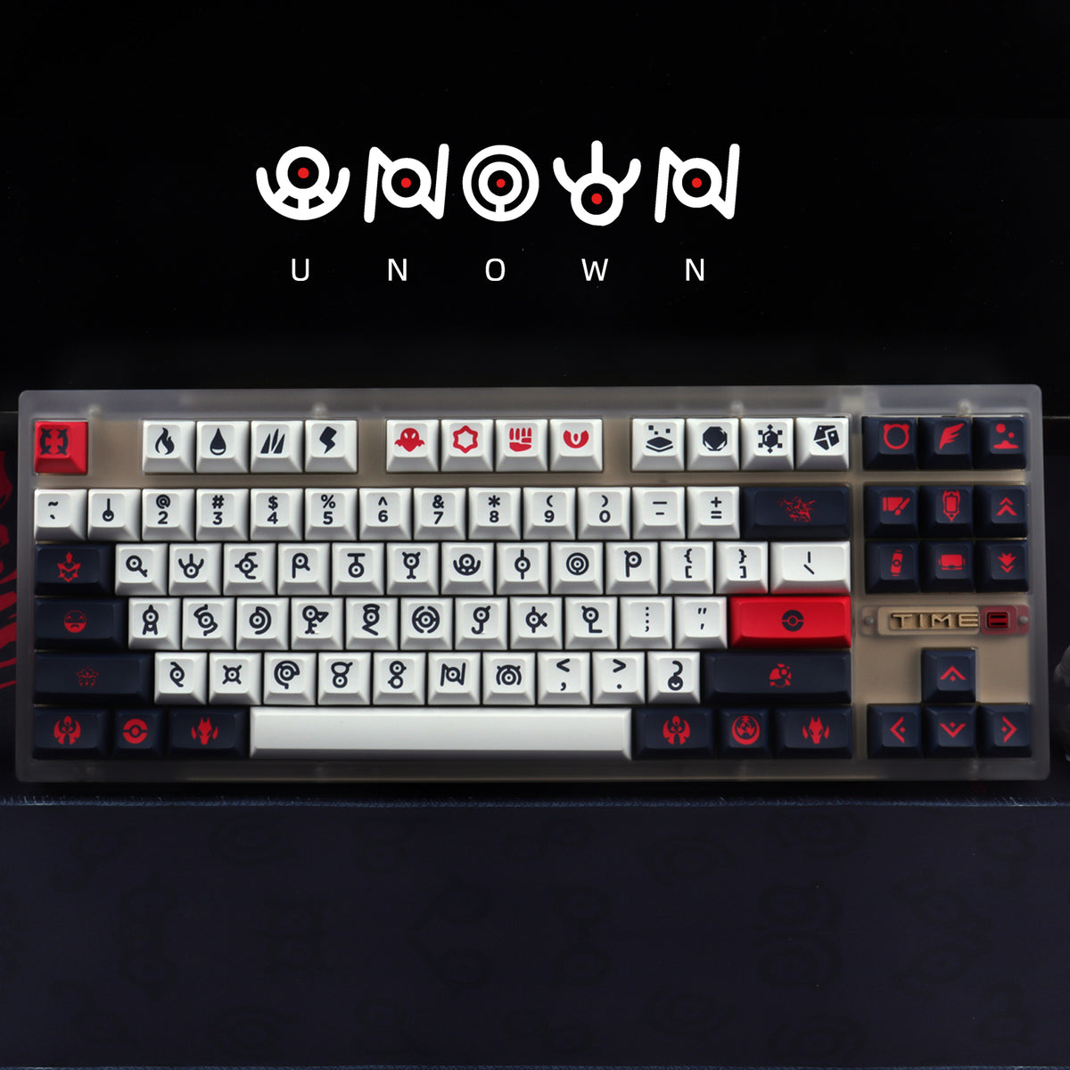 Custom keycap Pokemon Unown Keycaps KCA Profile PBT DYE SUB For MX ...
