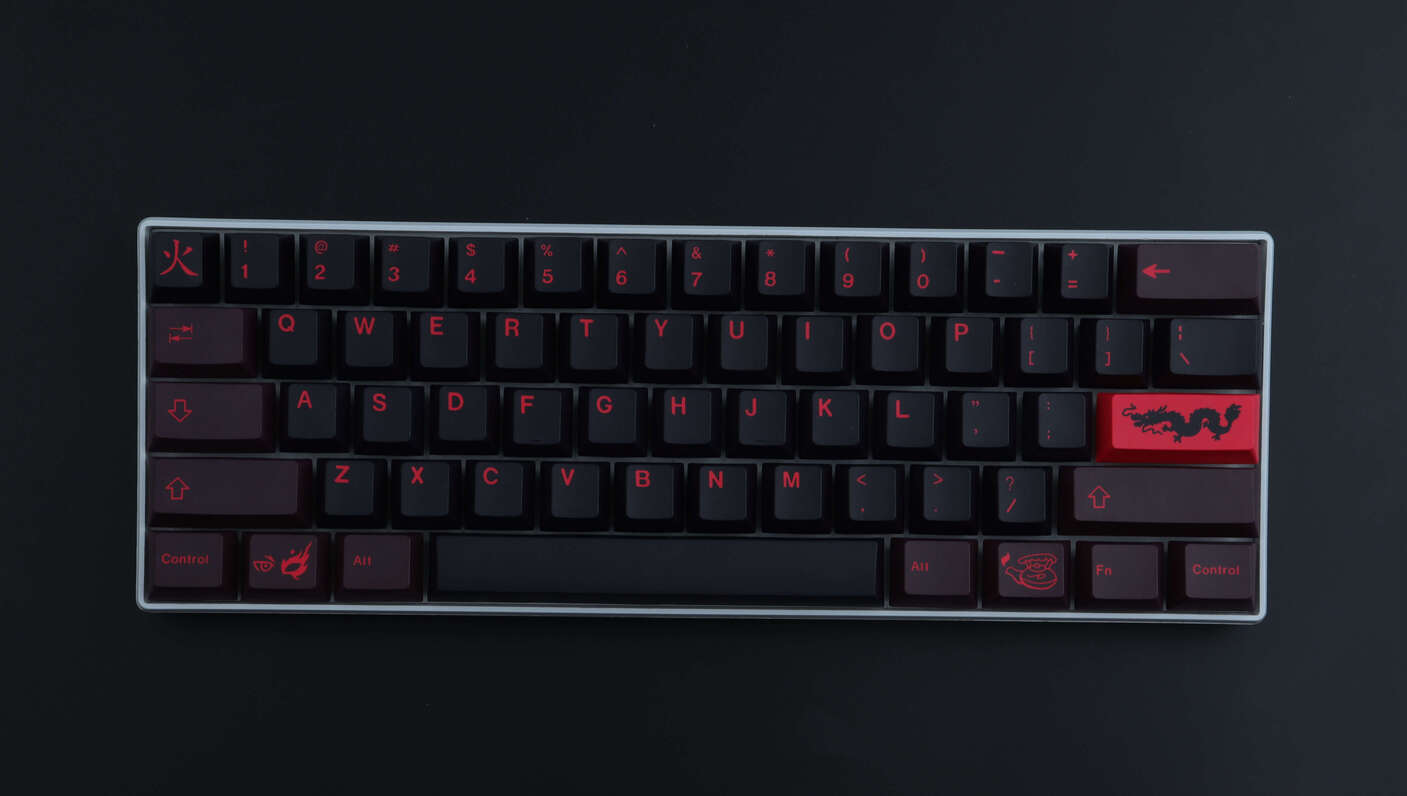 Red Dragon keycaps - Diykeycap