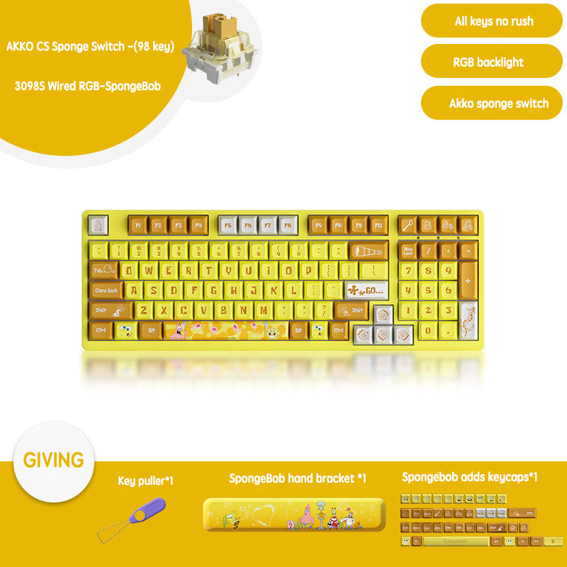 Akko SpongeBob Keyboard/Keycaps - Diykeycap