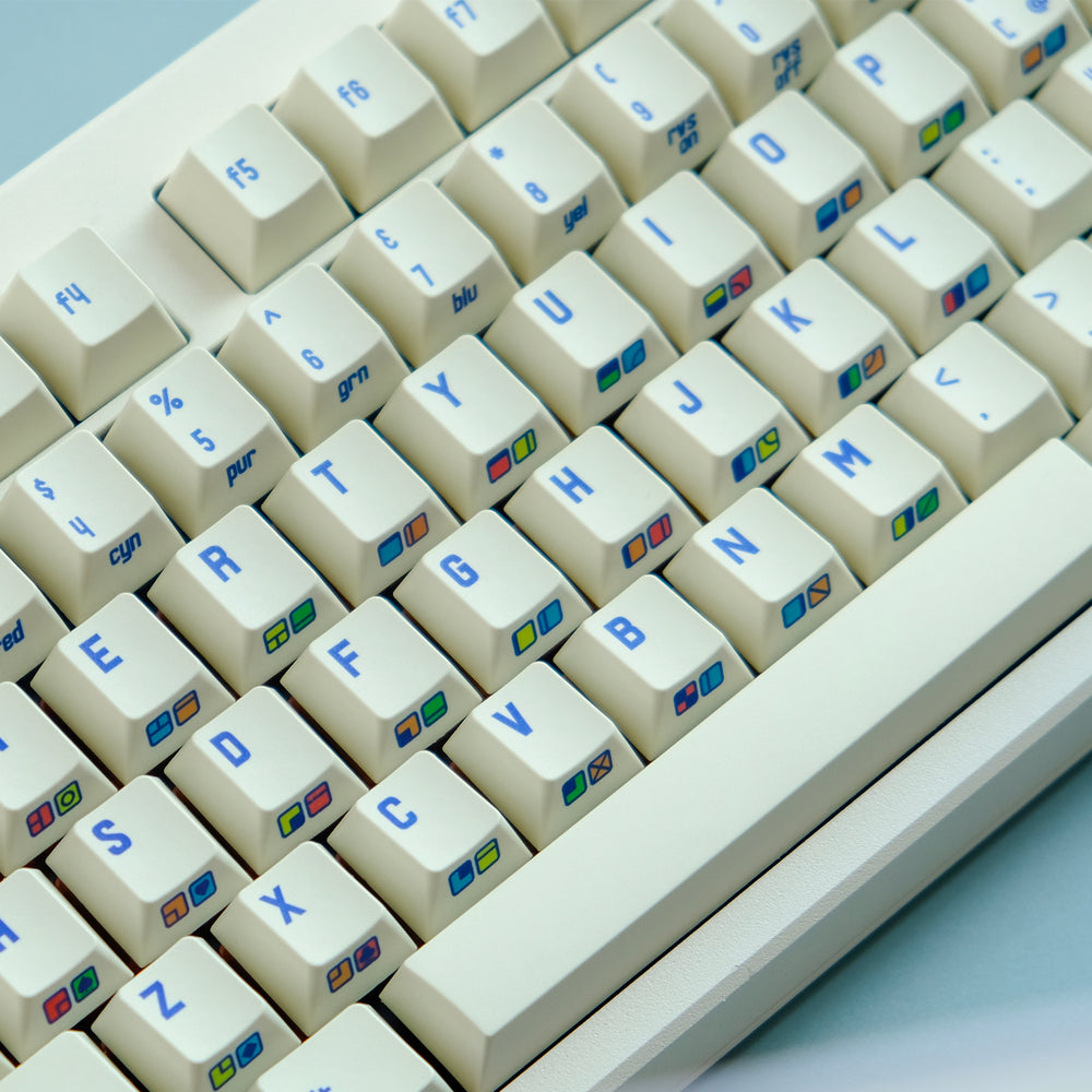 CRP C64 DYE-SUBBED PBT KEYCAP Set 153 Keys Cherry Profile Sublimation ...