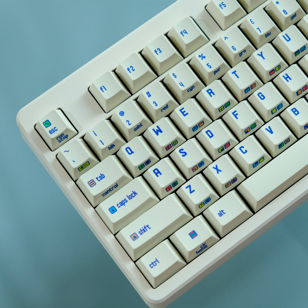 CRP C64 DYE-SUBBED PBT KEYCAP Set 153 Keys Cherry Profile Sublimation ...