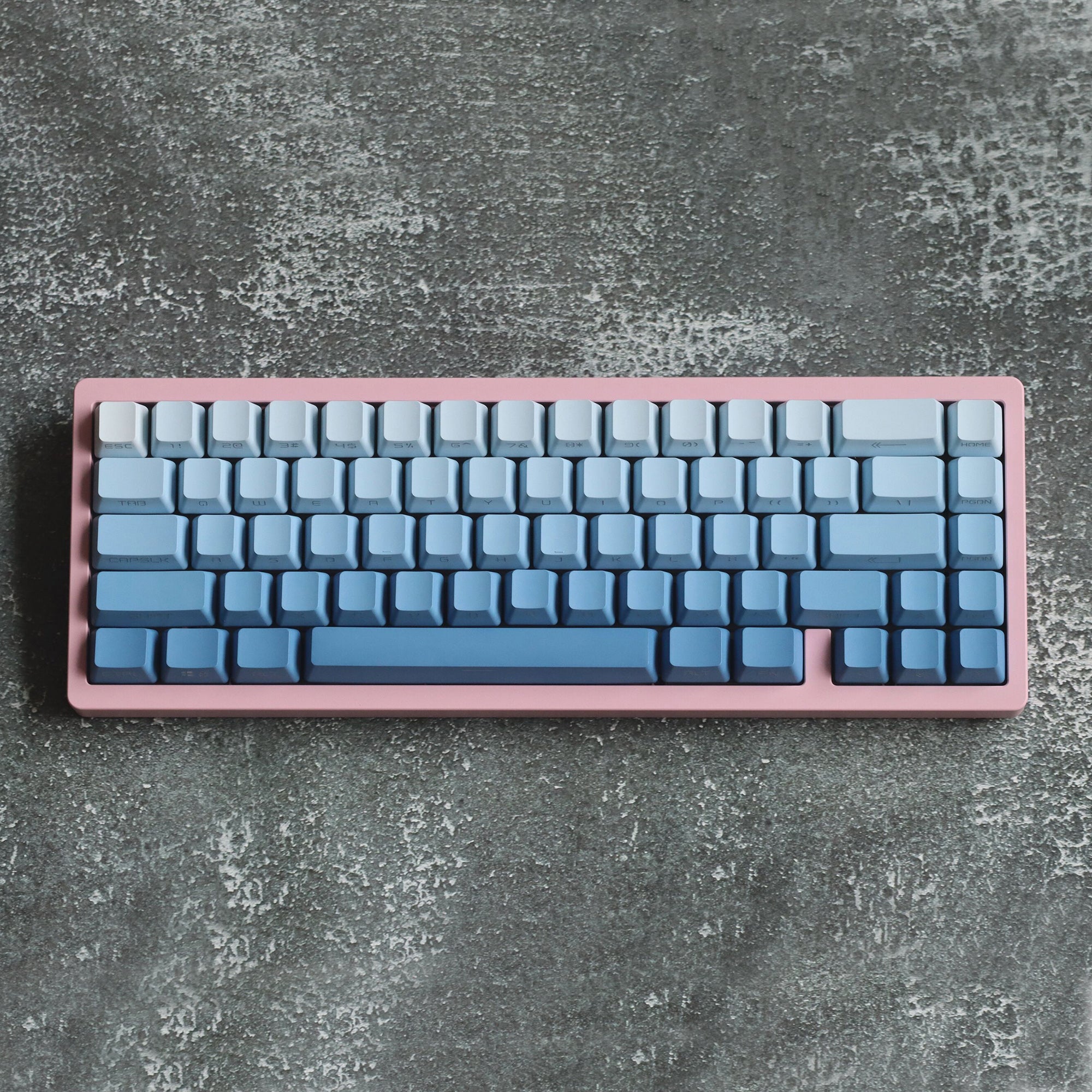 Fog Blue Gradient Backlight Keycaps - Diykeycap