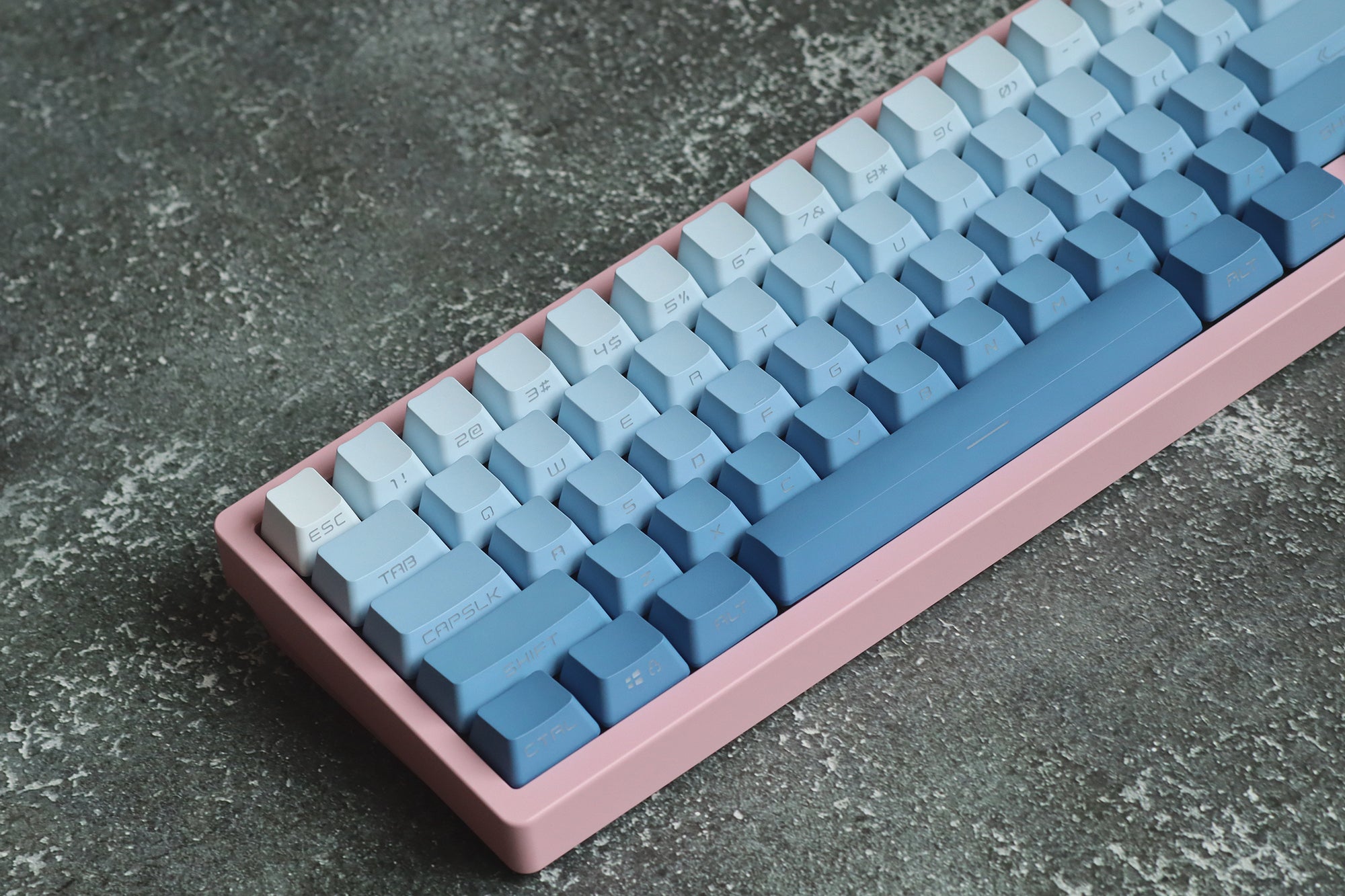 Fog Blue Gradient Backlight Keycaps - Diykeycap