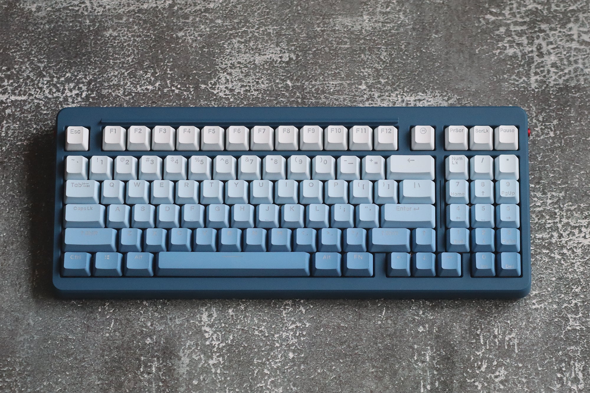 Fog Blue Gradient Backlight Keycaps - Diykeycap