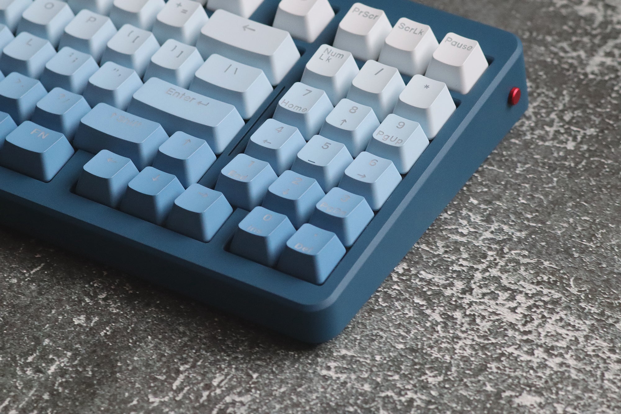 Fog Blue Gradient Backlight Keycaps - Diykeycap