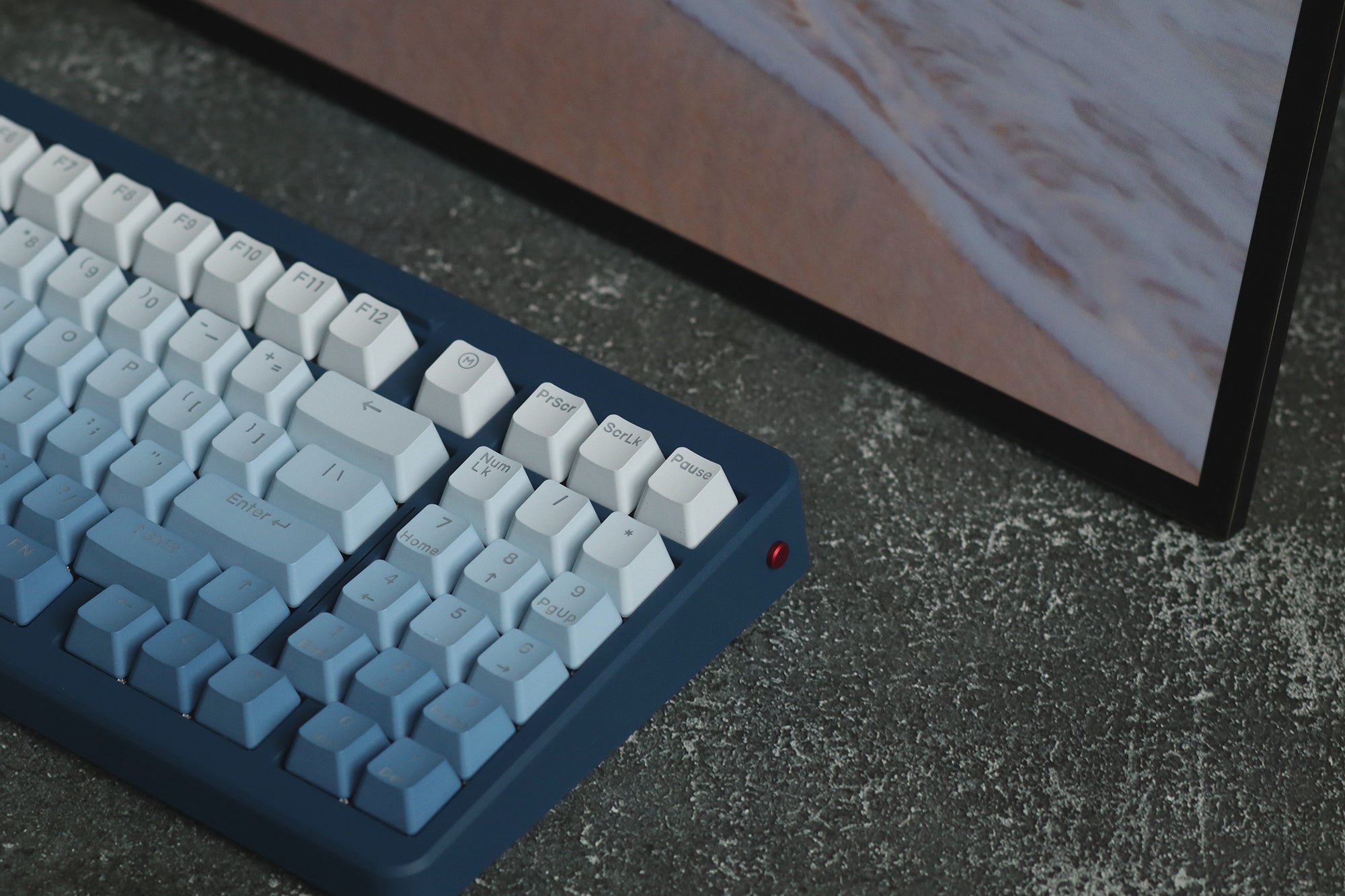 Fog Blue Gradient Backlight Keycaps - Diykeycap