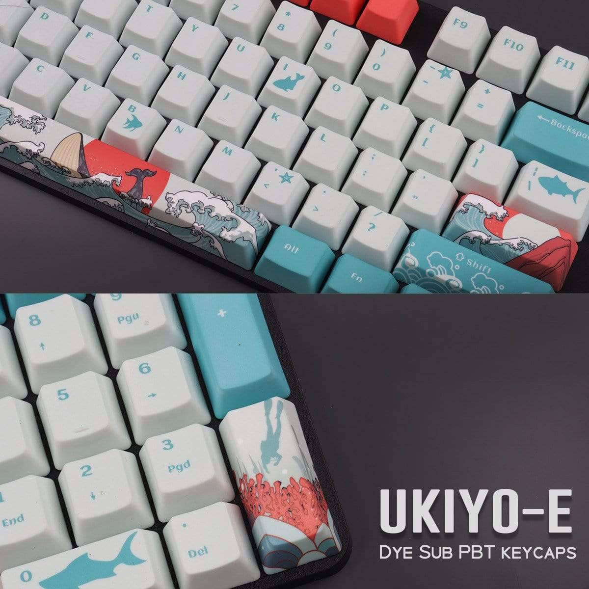 OEM PBT Keycaps DYE Sublimation Japanese Ukiyo-e - Diykeycap