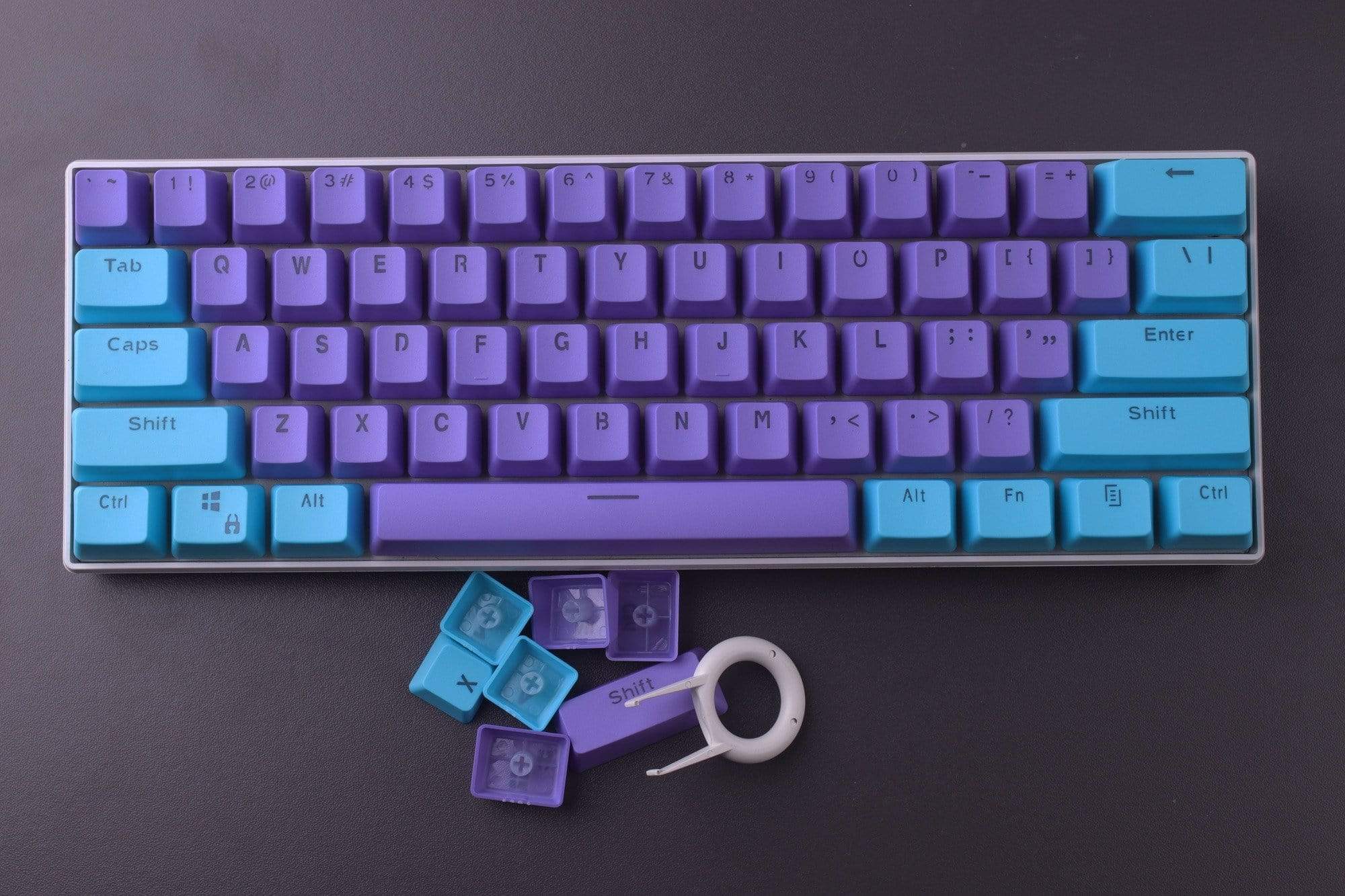 Purplae Keycaps Purple&Blue with keycaps | Diykeycap
