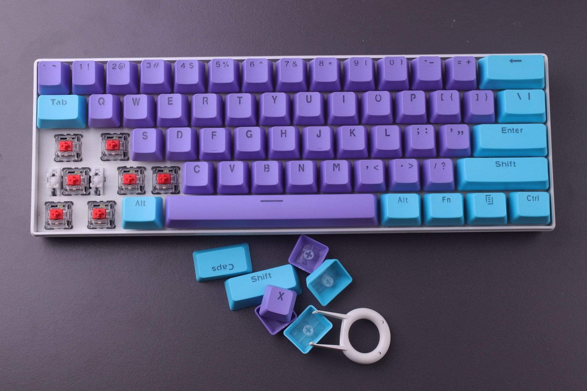 Purple&Blue with keycaps - Diykeycap