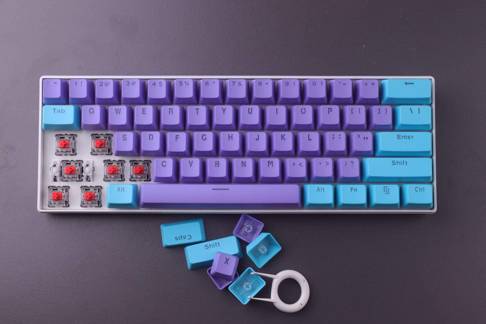 Purple&Blue with keycaps - Diykeycap